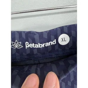 Betabrand Womens Dress Pant Yoga Pants Navy‎ Geometric Prism XL thumbnail 4
