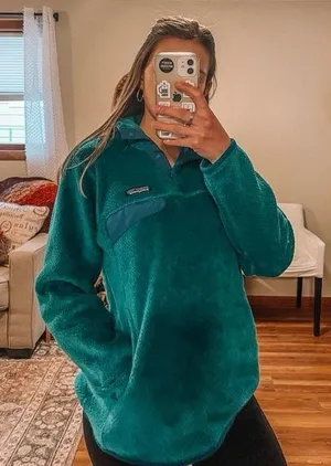 Patagonia Re-Tool Snap-T Pullover Jacket Teal Blue Green Size Medium thumbnail 1