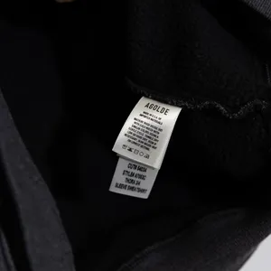 Agolde Thora 3/4 Sleeve Cotton Blend Fleece Lined Crew Neck Pullover Sweater L thumbnail 3