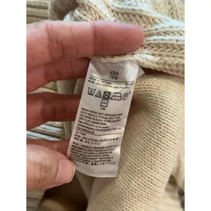 Banana Republic Womens Cable Knit Turtleneck Sweater Vest Cream Ivory XS/S thumbnail 6