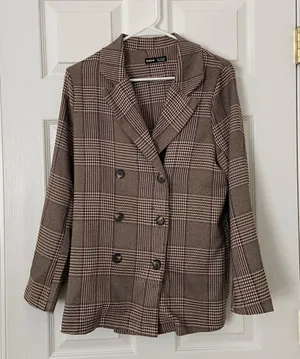 brown oversized blazer thumbnail 2