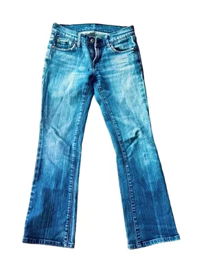 7 For All Mankind Medium Wash Bootcut Jeans, 26x28.5 thumbnail 1