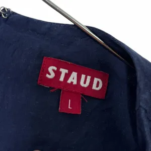 STAUD‎ Epona Linen Navy Cut Out Mini Dress thumbnail 5