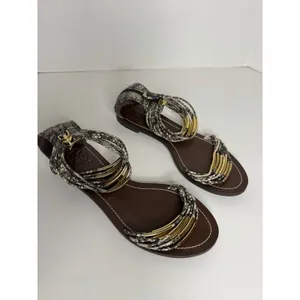 Tory Burch Snakeskin Gladiator Sandals Size 8 Womens thumbnail 2