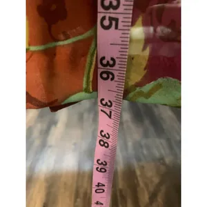 Private Luxuries Sheer kimono Robe Red with Pink Rose Floral Print Size L thumbnail 9