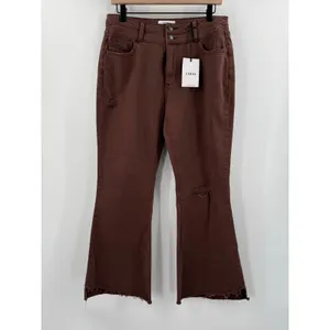 Ceros Jeans Womens SZ 30 NWT Phoenix High Rise Flare Distressed Mocha Denim Crop thumbnail 16
