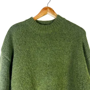 Topshop Green Knit Mock Neck Sweater Dress Long Sleeve Casual Cozy Fall Size M thumbnail 3