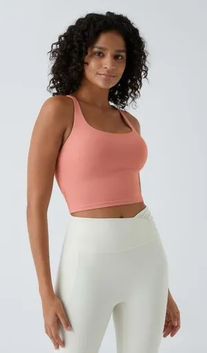 Halara Crisscross Backless Built In Bra Tank Top Blooming Dahlia Size Medium thumbnail 1
