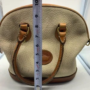 DOONEY And BOURKE white pebbled leather vintage tote bag thumbnail 7