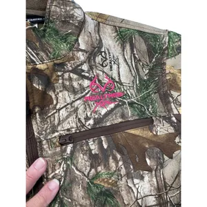 Realtree Womens Xtra Camo Full Zip Jacket With Pink Logo Size L SKU 9298 thumbnail 5