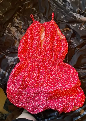 Old Navy Romper Floral Red thumbnail 1