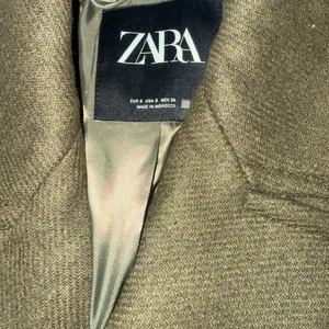 NWT ZARA WOOL BLEND DOUBLE-BREASTED COAT KHAKI Green Bloggers Fave Oversize READ thumbnail 12