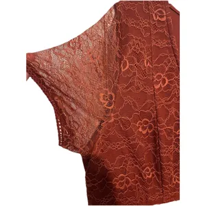 Torrid Knit And Lace Dress Size 1x Rust V Neck Casual thumbnail 5