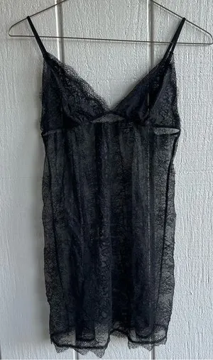 Victoria’s Secret Dream Angels Black Lace‎ Up Back Slip M thumbnail 1