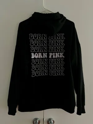 blackpink born pink tour black hoodie size xl fits m/l thumbnail 4