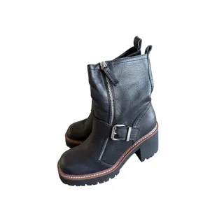 Blondo Rylyn Waterproof Black‎ Tumbled Leather Moto Lug Sole Boots 6M NEW thumbnail 5