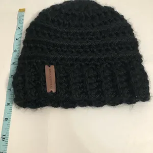 The North Fork black knit hat beanie‎ winter hat North Fork Long Island NWOT thumbnail 5