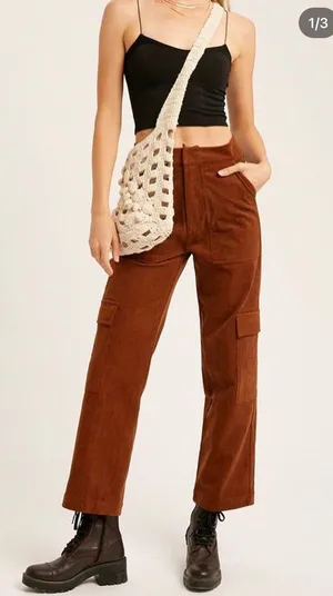 Princess Polly Corduroy Cargo Pants thumbnail 1