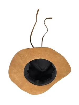 Express 𖤗 Suede Floppy Hat with Braided Trim 𖤗 Brown 𖤗 Festival Boho Hippie Vibe thumbnail 7