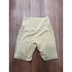 OFFLINE by Aerie Real Me Crossover High Waisted 7" Bike‎ Shorts Olive Green M thumbnail 2