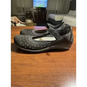 Naot Matua Suede Patent Mary Jane Size 38 US 7-7.5 Black Comfort Shoe thumbnail 3