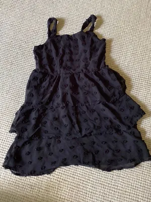 Francesca's Boutique black mini ruffle dress thumbnail 1