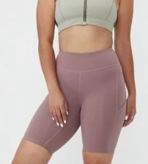 NWT Outdoor Voices Zoom 8"‎ Biker Shorts in Deep Taupe thumbnail 1