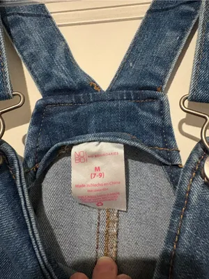 No boundaries overall denim dress‎ pockets juniors size medium thumbnail 4