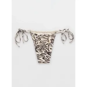 aerie Cream and Black Zebra Print Bikini Set thumbnail 9