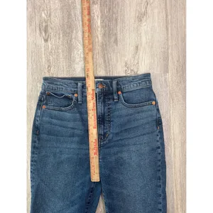 Madewell The Perfect Vintage Jean High Rise Straight Leg Dark‎ Wash Blue Size 26 thumbnail 8