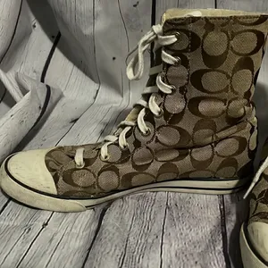 Coach - Logo High Tops - Shearling Lined - 8.5 - Brown thumbnail 2