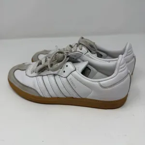 Adidas Samba OG Sneaker White Grey Gum Leather Suede Womens Size 7 thumbnail 5