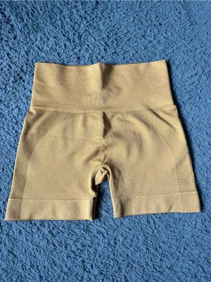 Set Active Brown Biker Shorts Size Small thumbnail 2