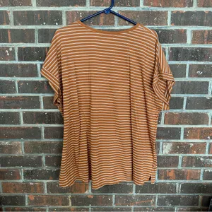 Burnt Orange & White Striped Old Navy Tee thumbnail 4