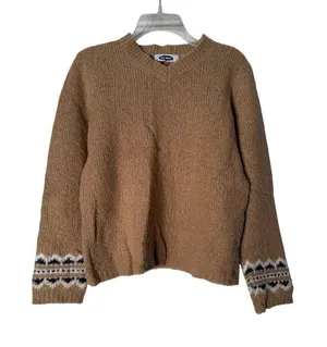 Old Navy Brown/Black‎ Sweater Women's XL 34%Wool thumbnail 1