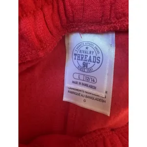 NWT Rivalry Threads Texas Tech Red Wide Leg Fleece Lined Sweatpants Womens Large thumbnail 5