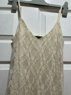 Lace beige cream dress thumbnail 3