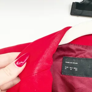 Zara Basic Womens Red Tailored Single Button Office Siren Career Blazer Size M thumbnail 4
