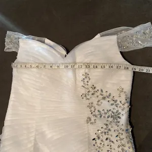 Women’s Wedding Dress with Side Design Ruffles & Corset Back Size L NWOT thumbnail 11