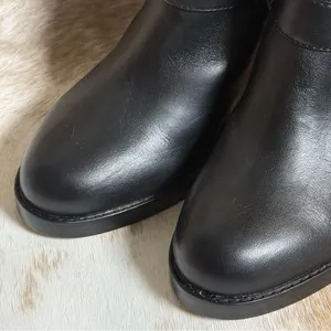 Dolce Vita Buckle Black Leather Biker Bootie Size 8 A22‎ thumbnail 3