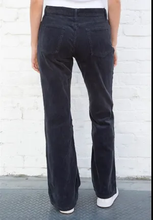 brandy melville navy flared corduroy pants thumbnail 4