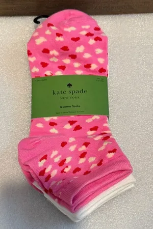 Kate Spade quarter socks 3 pairs one‎ size NWT thumbnail 1