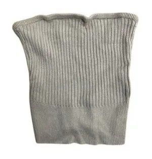 Abercrombie & Fitch Wm Sm Ribbed Knit Tube Top Grey Beige Bandeau Y2K 00s Preppy thumbnail 1