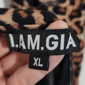I.AM.GIA Kamilla Animal Leopard Cheetah Print Halter Mini Dress XL thumbnail 4