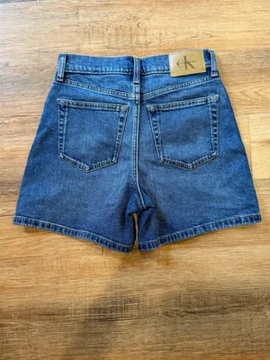 Calvin Klein Blue Women's High-Rise Denim Shorts thumbnail 3