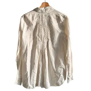 Cp Shades Shirt S Pleated Silk Cotton Blend White Button Down USA Minimalist thumbnail 3