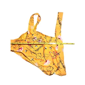 Ris-K Wildflower Floral Garden High Rise Cut Out Bikini Bottom Small Made in USA thumbnail 5