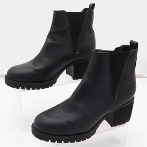 Steve Madden Jody Black Chelsea Lug Sole Block Heel Boots Womens Size 10 thumbnail 1