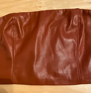 The Clothing Exchange Company Faux Leather Dark Orange Brown Tube Top thumbnail 4