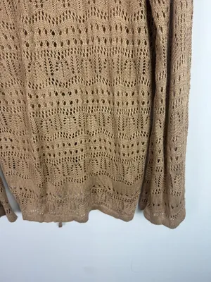 NWT Cupshe X JoJo Open Knit Asymmetrical Drawstring Cover-Up Top Size Medium M thumbnail 10